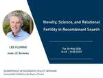 Upcoming Event - Lee Fleming (Haas, UC Berkeley) seminar on 26 May