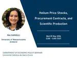 Upcoming Event - Ina Ganguli (University of Massachusetts Amherst) seminar on 20 May